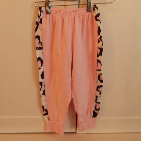 *Loved Pink and White Cow Print Joggers - Picture 1 of 2